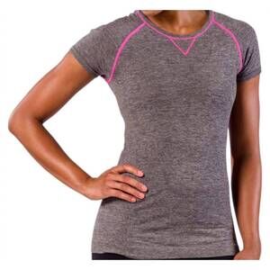 NEW ZENSAH women's run seamless short sleeve top in heather grey